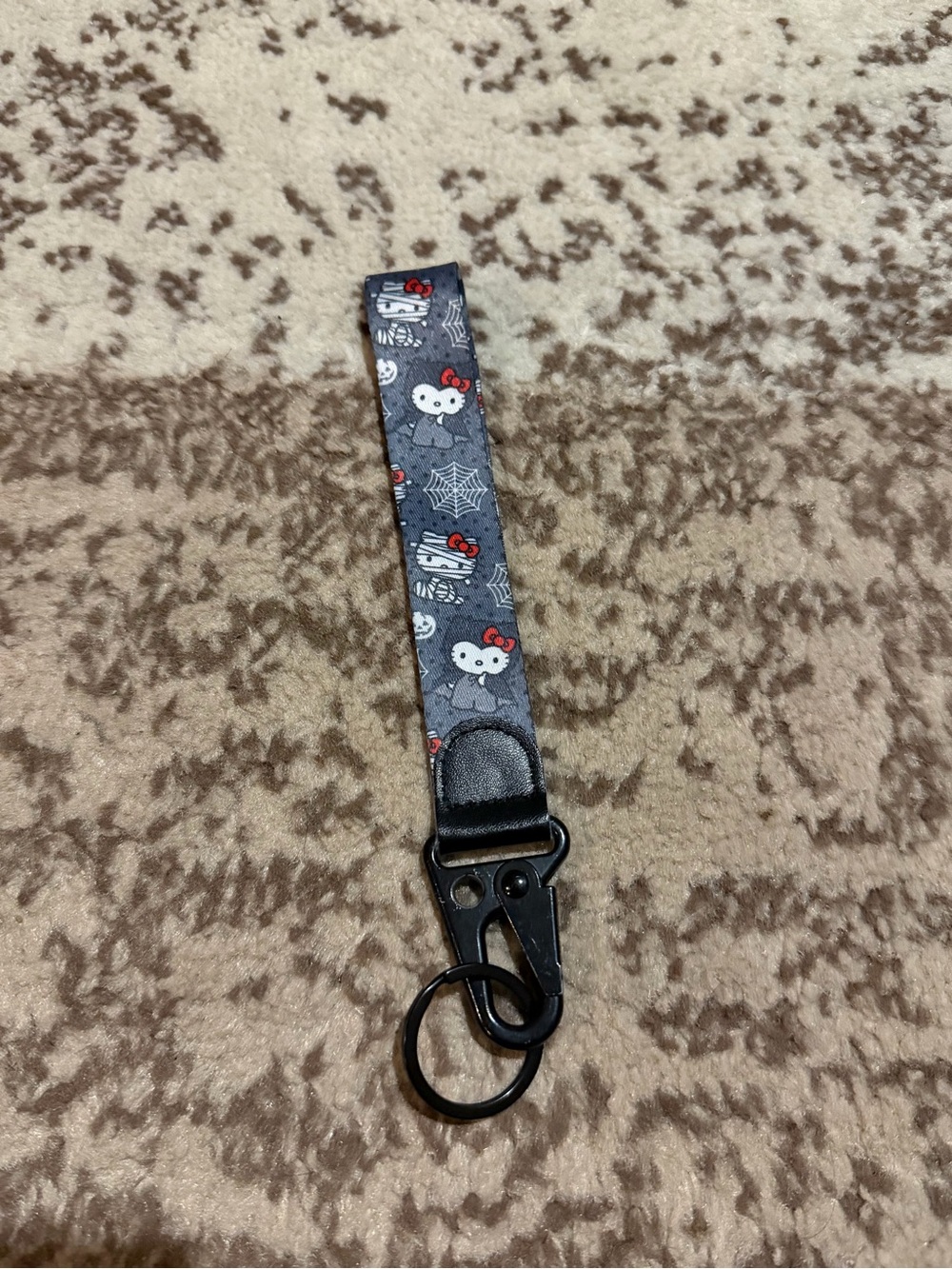 Hello Kitty halloween Gray Wrist Lanyard Keychain